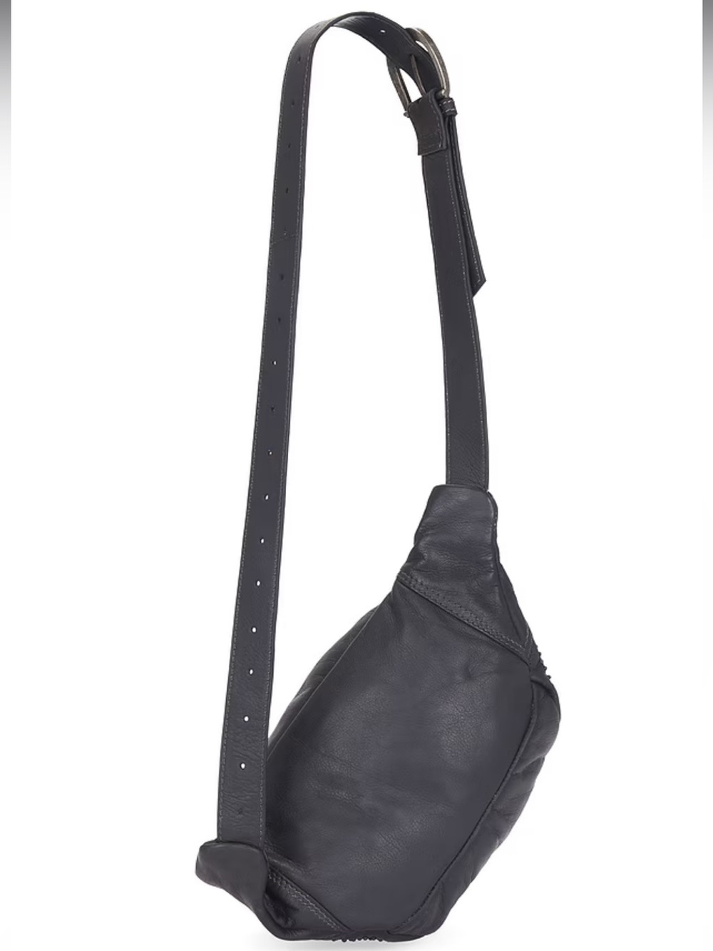 NWT Free People Black Studded Leather Crossbody Belt Bag - Picture 2 of 5